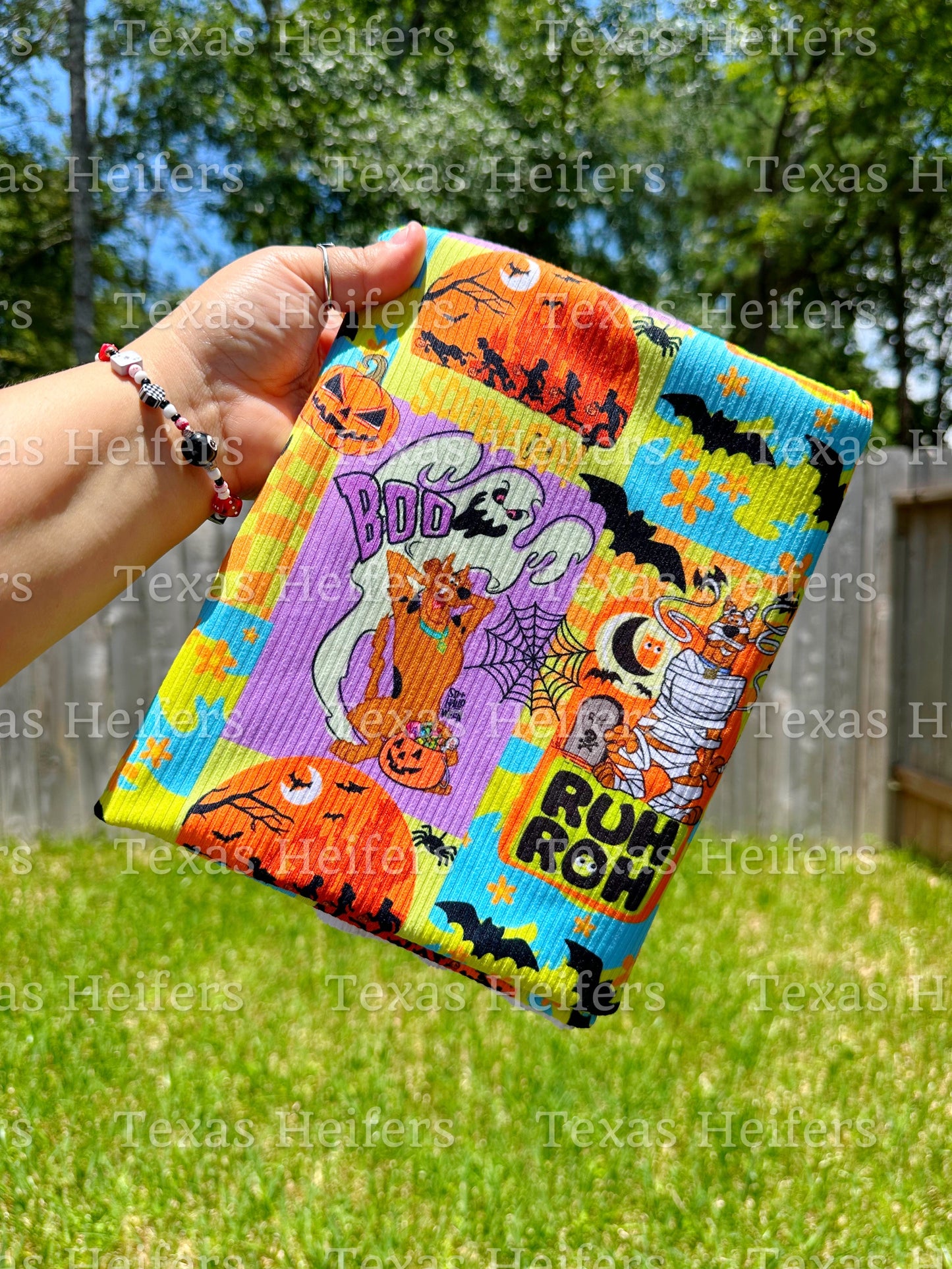 Spooky Ruh Roh Patchwork RTS SKINNY RIB