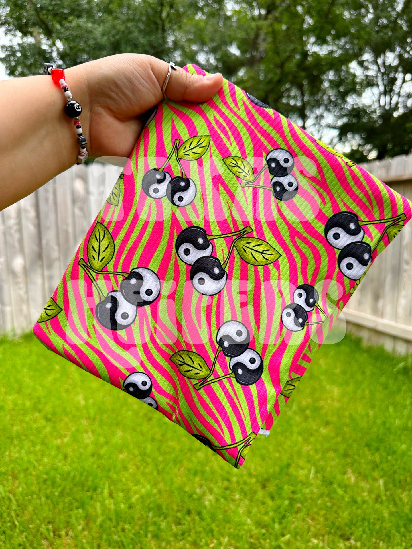 Zebra Yin Yang Cherries RTS SKINNY RIB