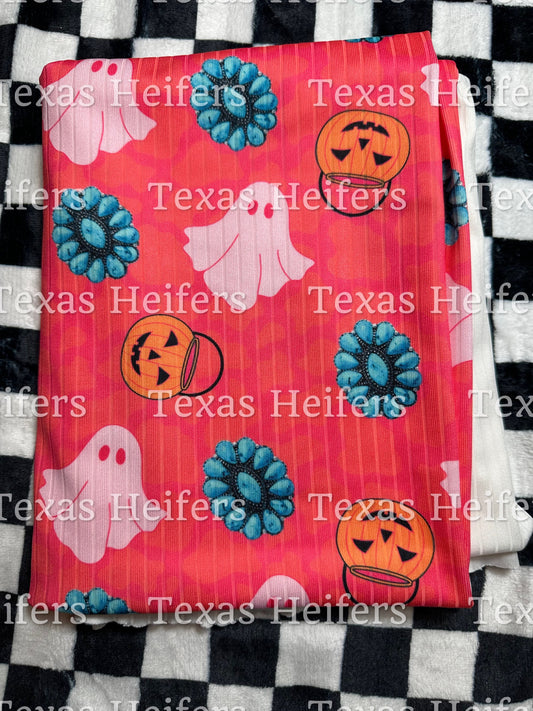 Pink/Turquoise Halloween RTS WIDE RIB