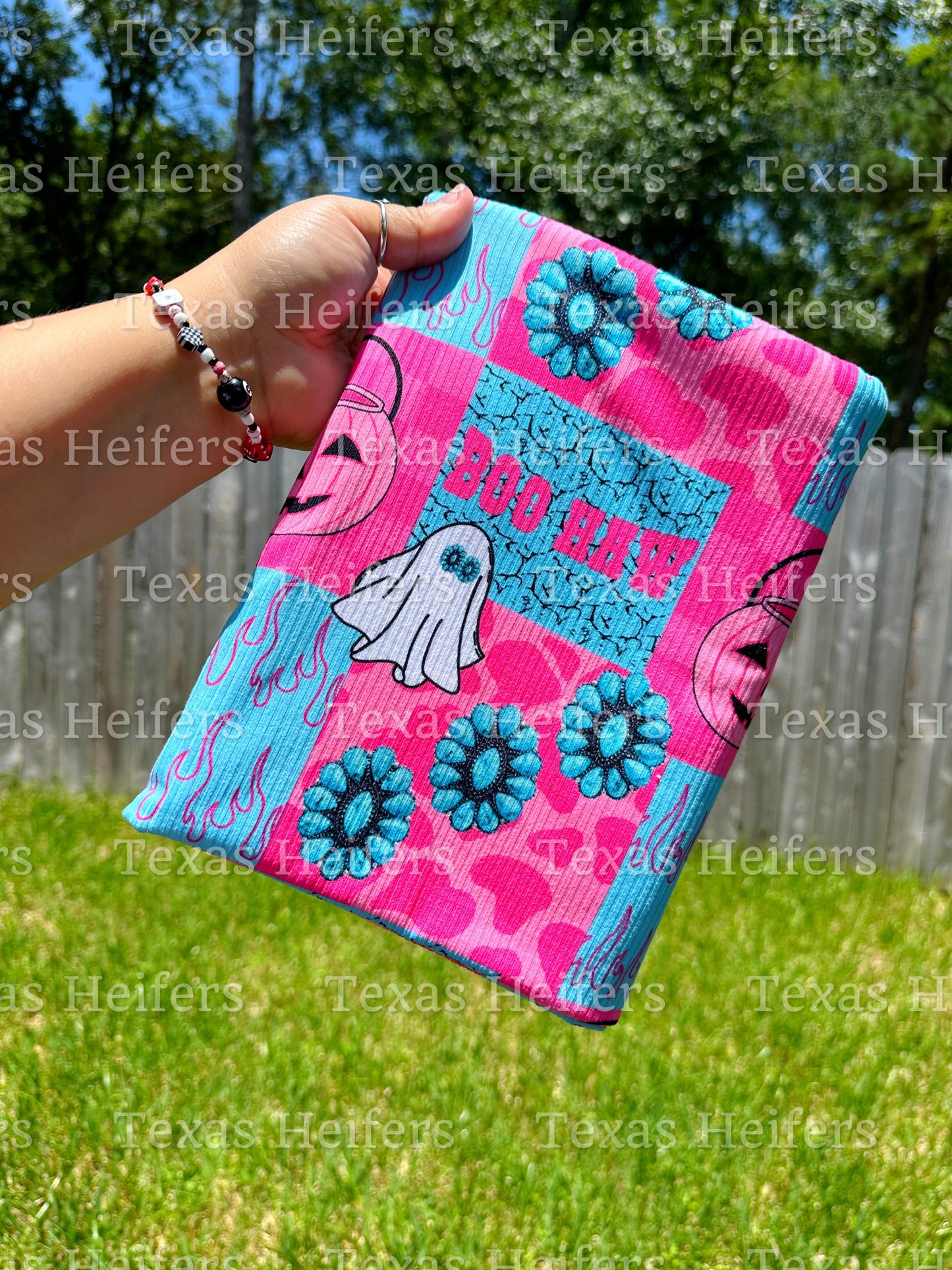 Boo Haw Turquoise Patchwork RTS SKINNY RIB