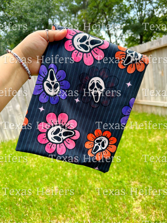 Ghost Face Flowers RTS BRUSHED WIDE RIB