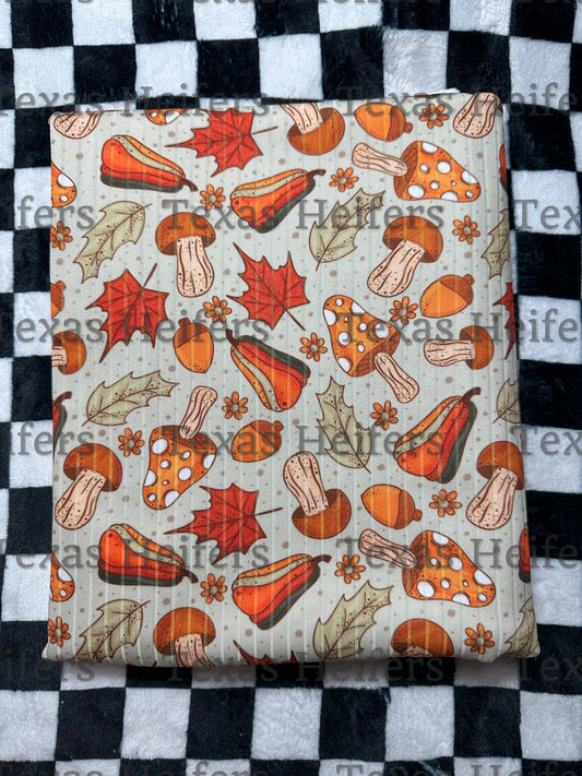 Fall Mushrooms RTS WIDE RIB
