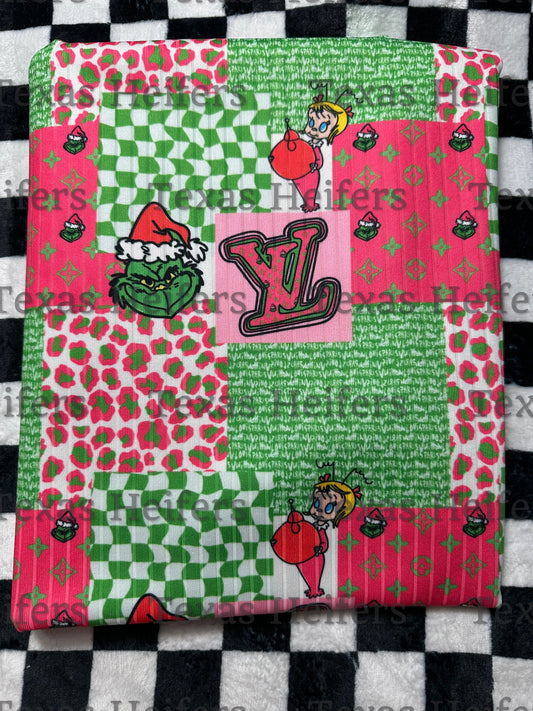 Boujee Green Guy Patchwork RTS WIDE RIB